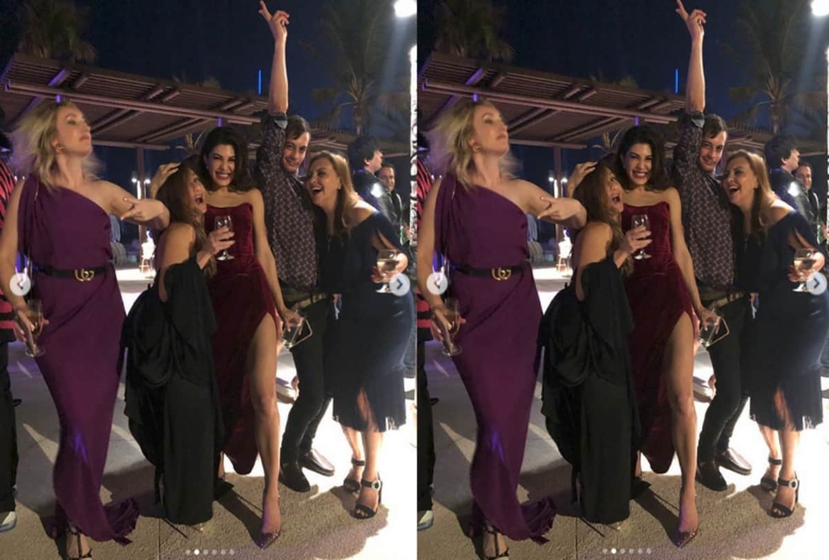 Jacqueline Fernandez Raises the Temperature in Hot Red Dress During New Year Celebration