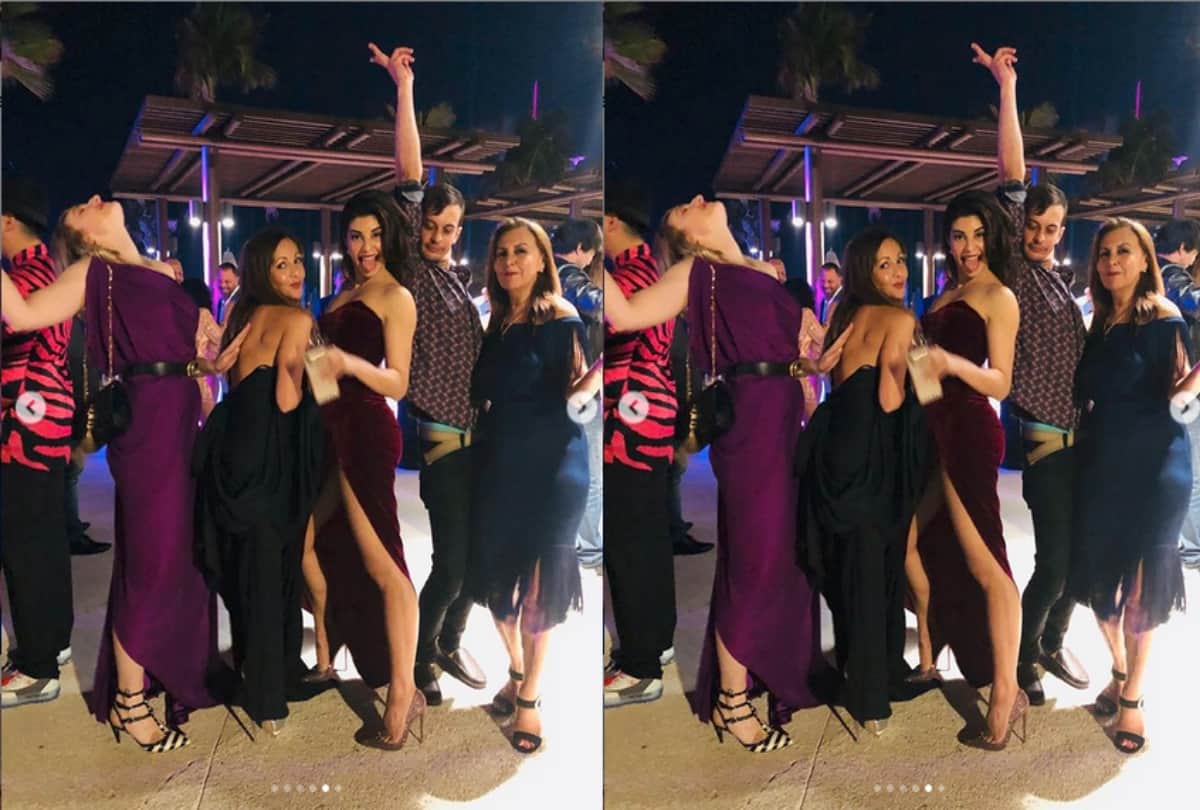 Jacqueline Fernandez Raises the Temperature in Hot Red Dress During New Year Celebration