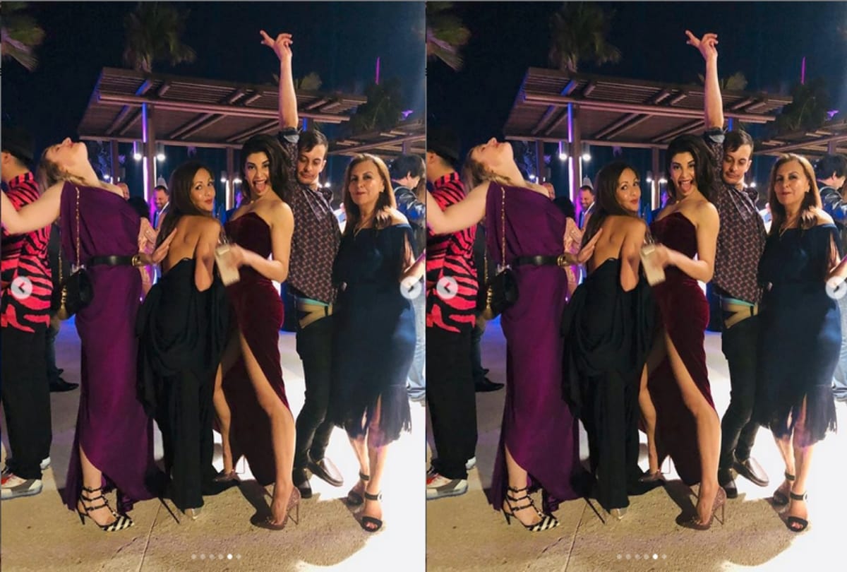Jacqueline Fernandez Raises the Temperature in Hot Red Dress During New Year Celebration