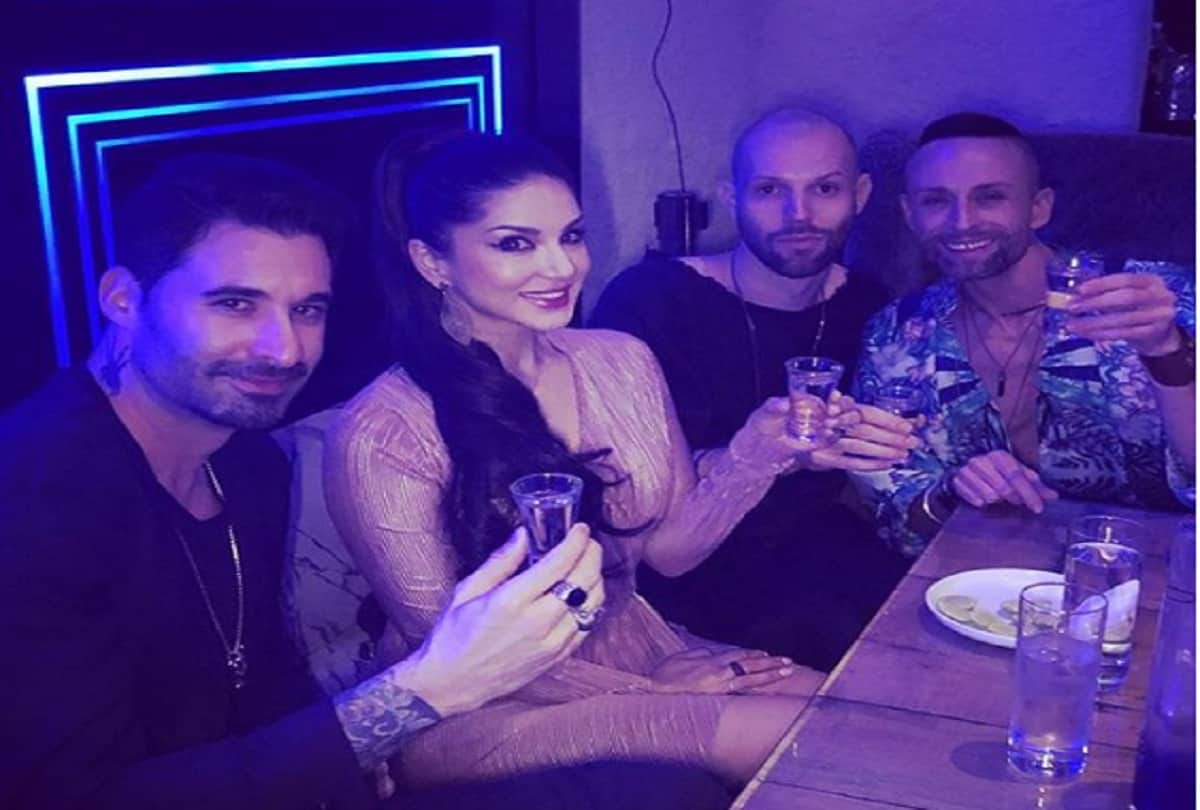 sunny leone enjoyed new year 2019 with husband and friends
