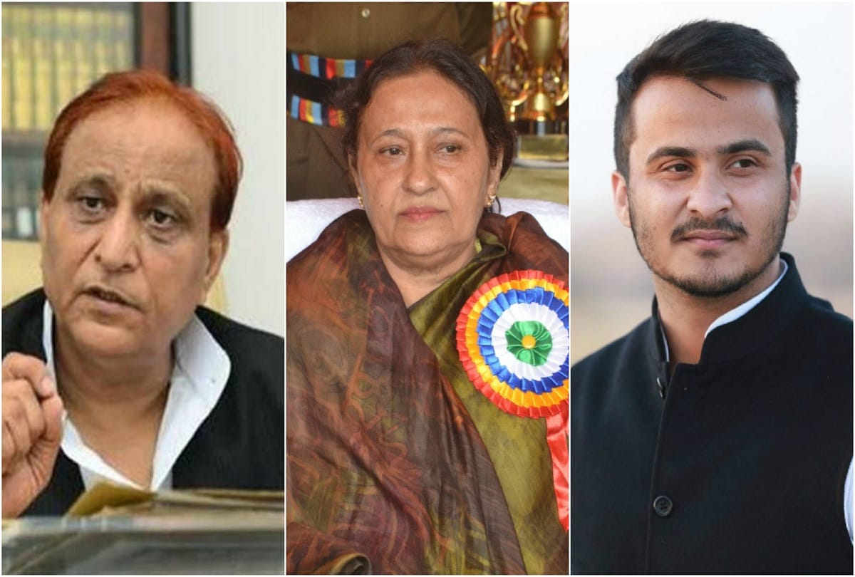 case against former minister Azam Khan his wife and son