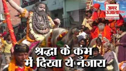 SAINTS AND NANGA SADHU ARRIVED IN PRAYAGRAJ FOR KUMBH