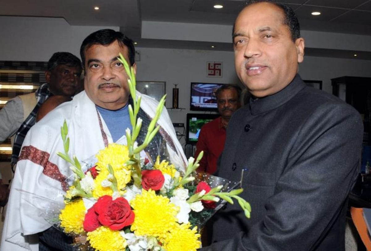 CM Jai Ram Thakur meeting with Union Minister for Road Transport Nitin Gadkari at New Delhi