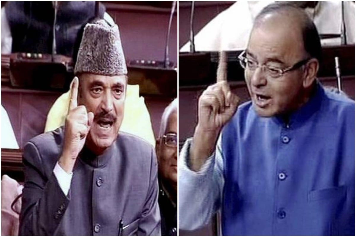 debate about jammu-kashmir in rajyasabha between arun jately and Ghulam nabi Azad.