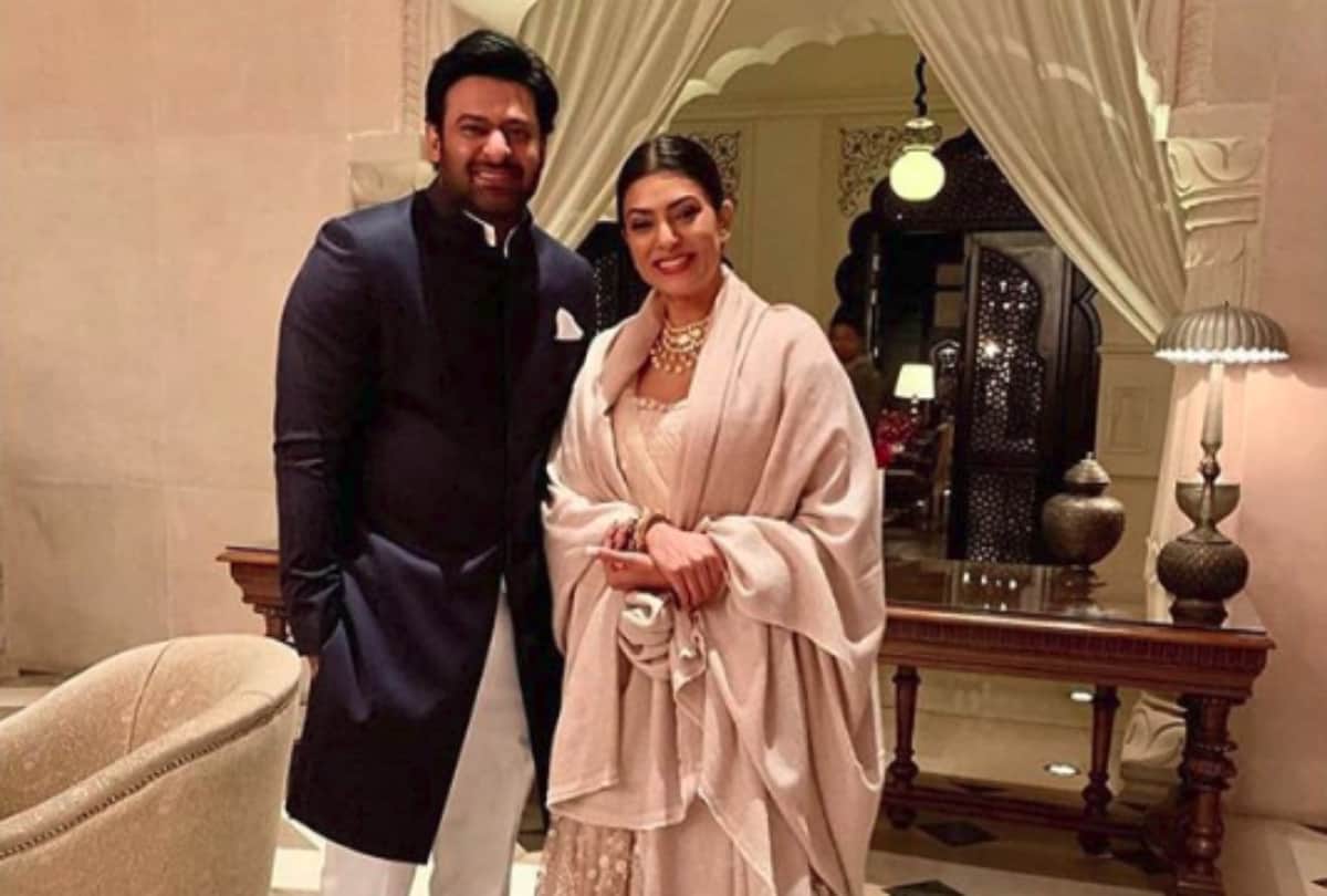 sushmita sen and prabhas attend baahubali director rajamouli son wedding