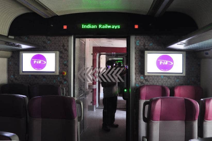 Train 18 vande mataram bharat express trail run schedule route stoppage stations ticket cost