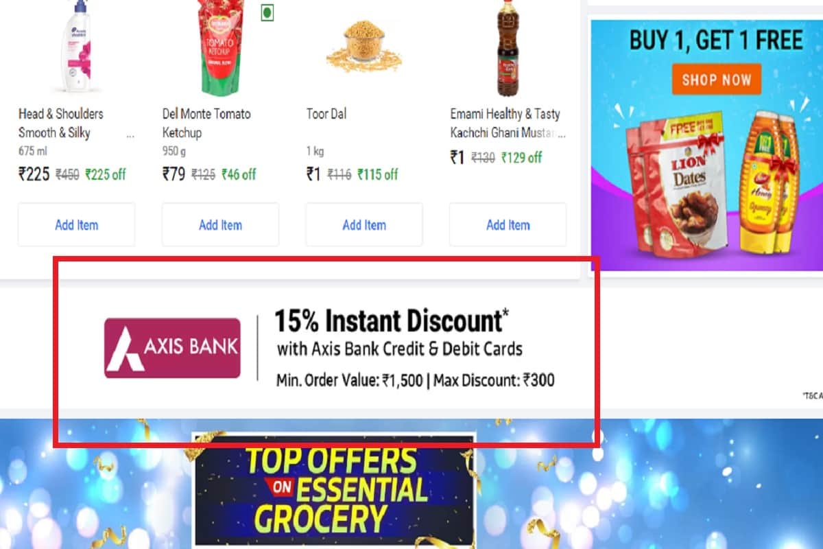 Flipkart 1 rupees sale Buy Kachchi Ghani Mustard Oil 1 L at rs 1 and other grocery items