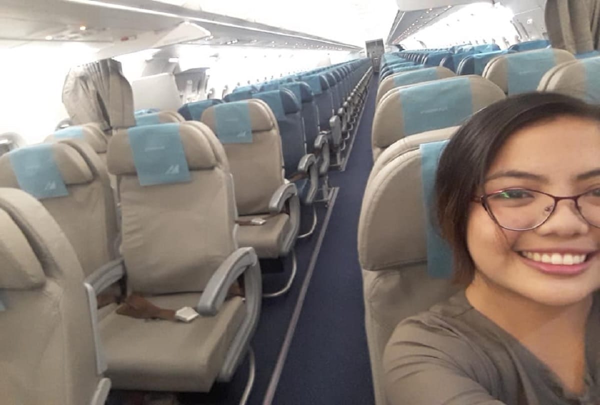 Woman was Alone passenger on the plane in philippines airlines reaction goes viral