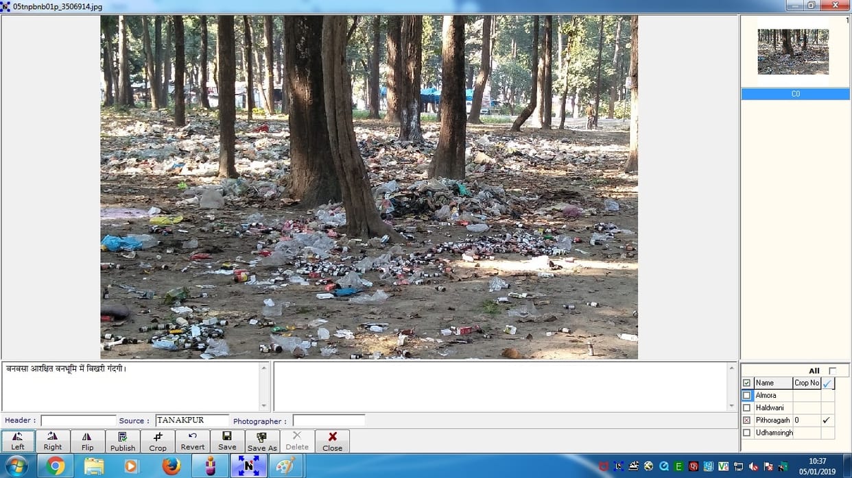 City garbage is being thrown in reserve forest area
