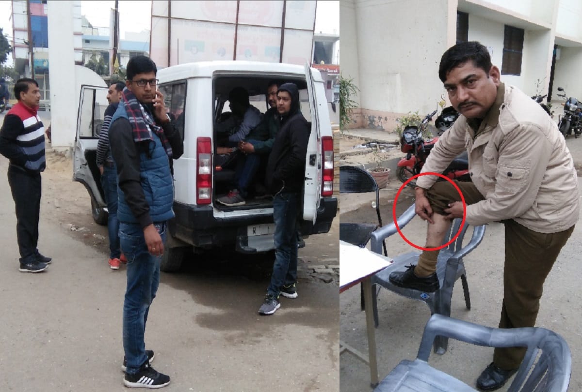 UP Crime, Attack on Haryana Police and head constable injured in Meerut