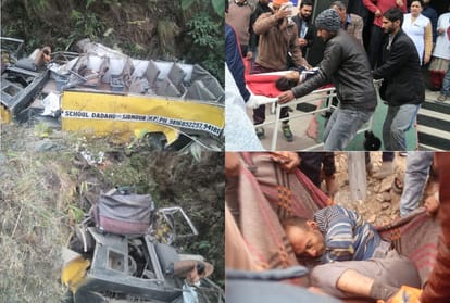 School bus accident in Sirmaur Himachal Pradesh