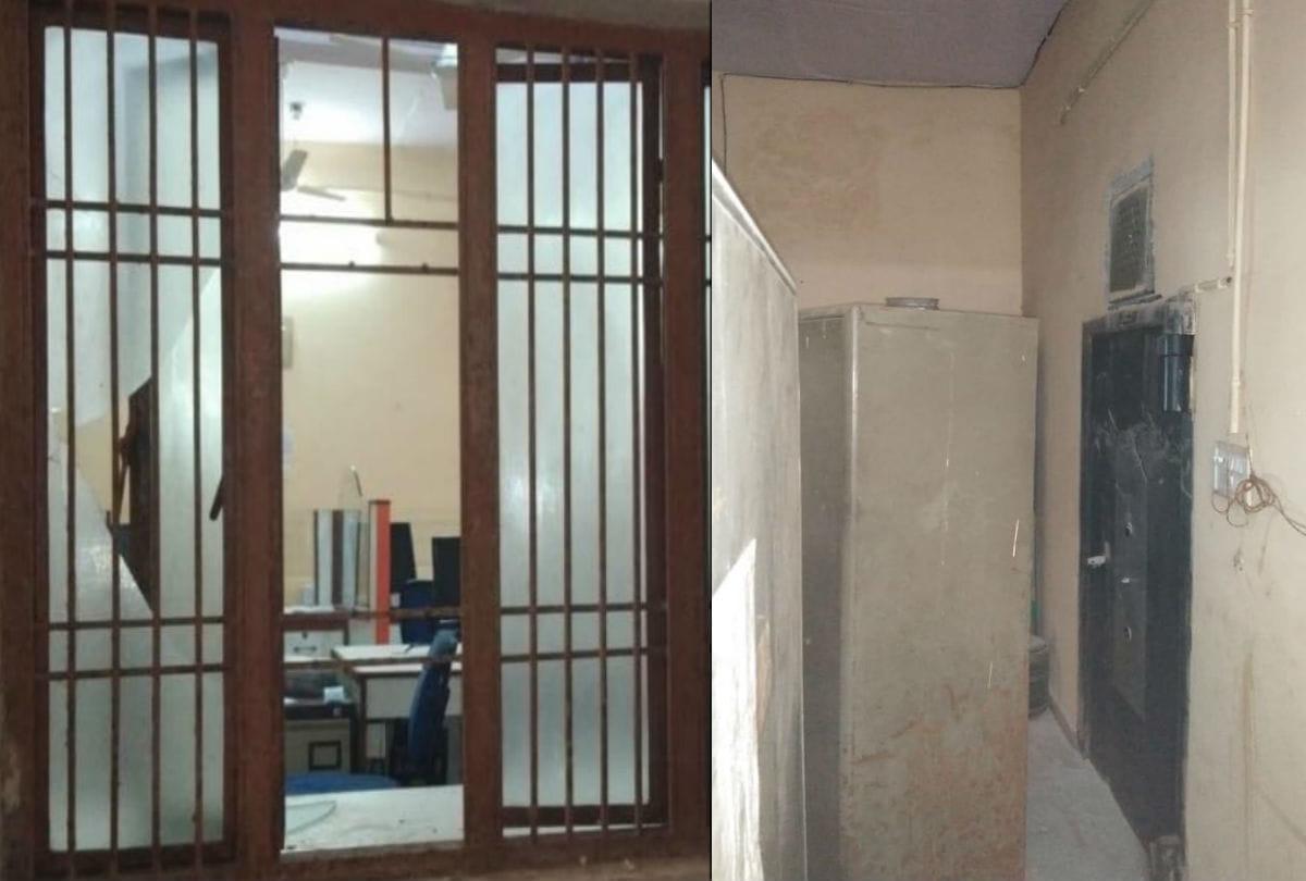thieves tried broke to bank locker in mathura