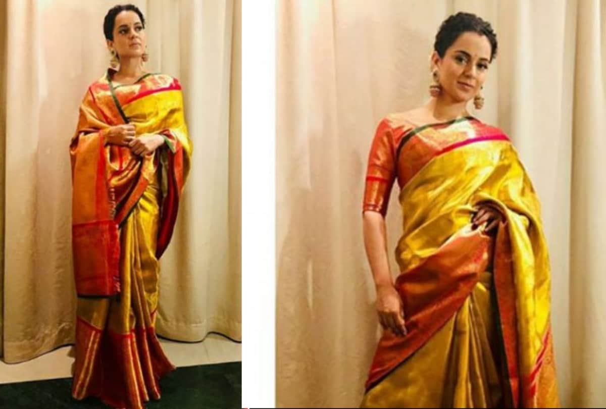 kangana ranaut images in saree during promotion of film manikarnika