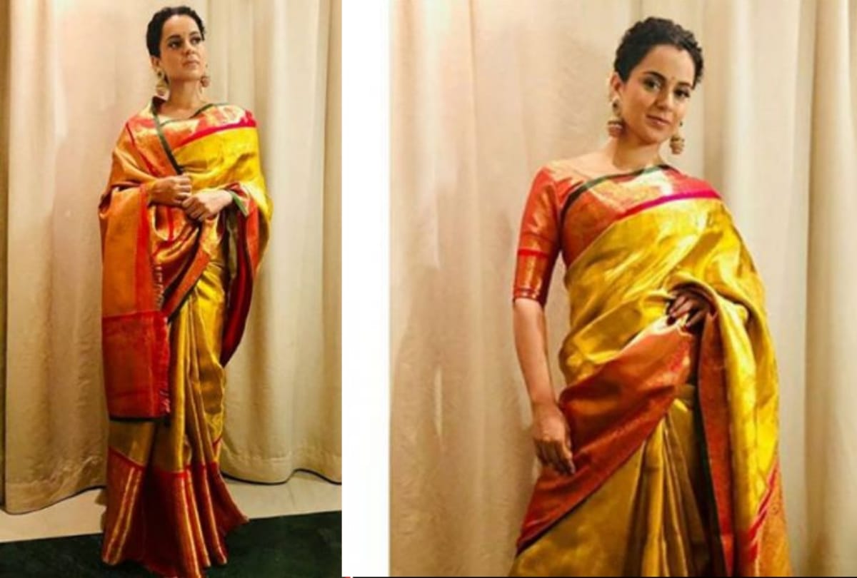 Kangana Ranaut looks ethereal in silk sarees for Manikarnika promotion