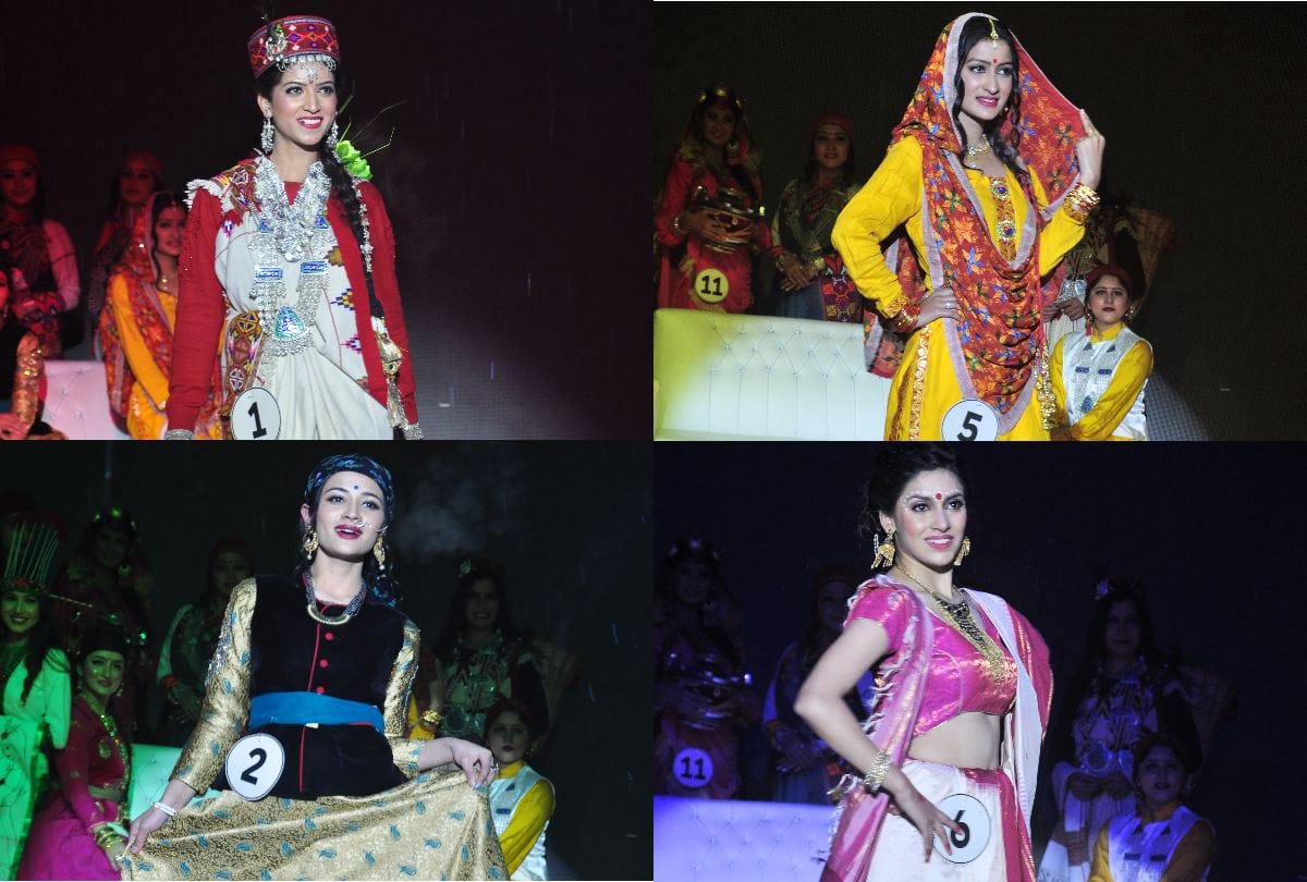 Manali Winter Carnival 2019 Manali Winter Queen Models Catwalk On Ramp Wearing Traditional Dress