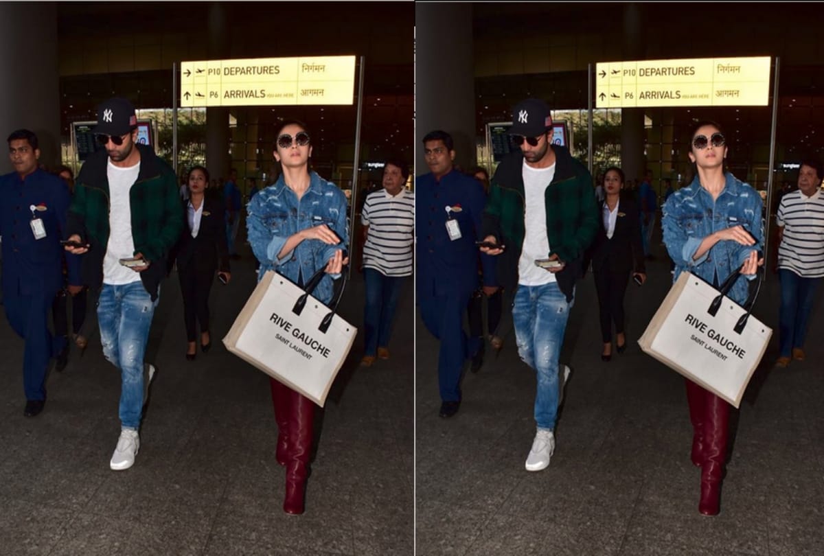 Ranbir Kapoor and Alia Bhatt cool look at Mumbai Airport