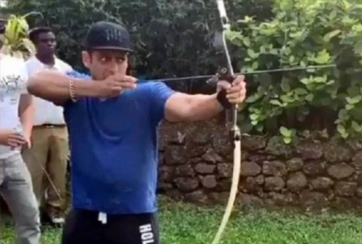 salman khan playing archery during bharat shoot here viral video