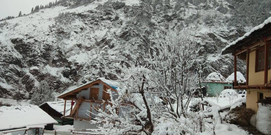 snowfall in uttarakhand char dham public faces bitter cold