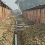 टेंट सिटी में सीवर लाइन का काम अधूरा