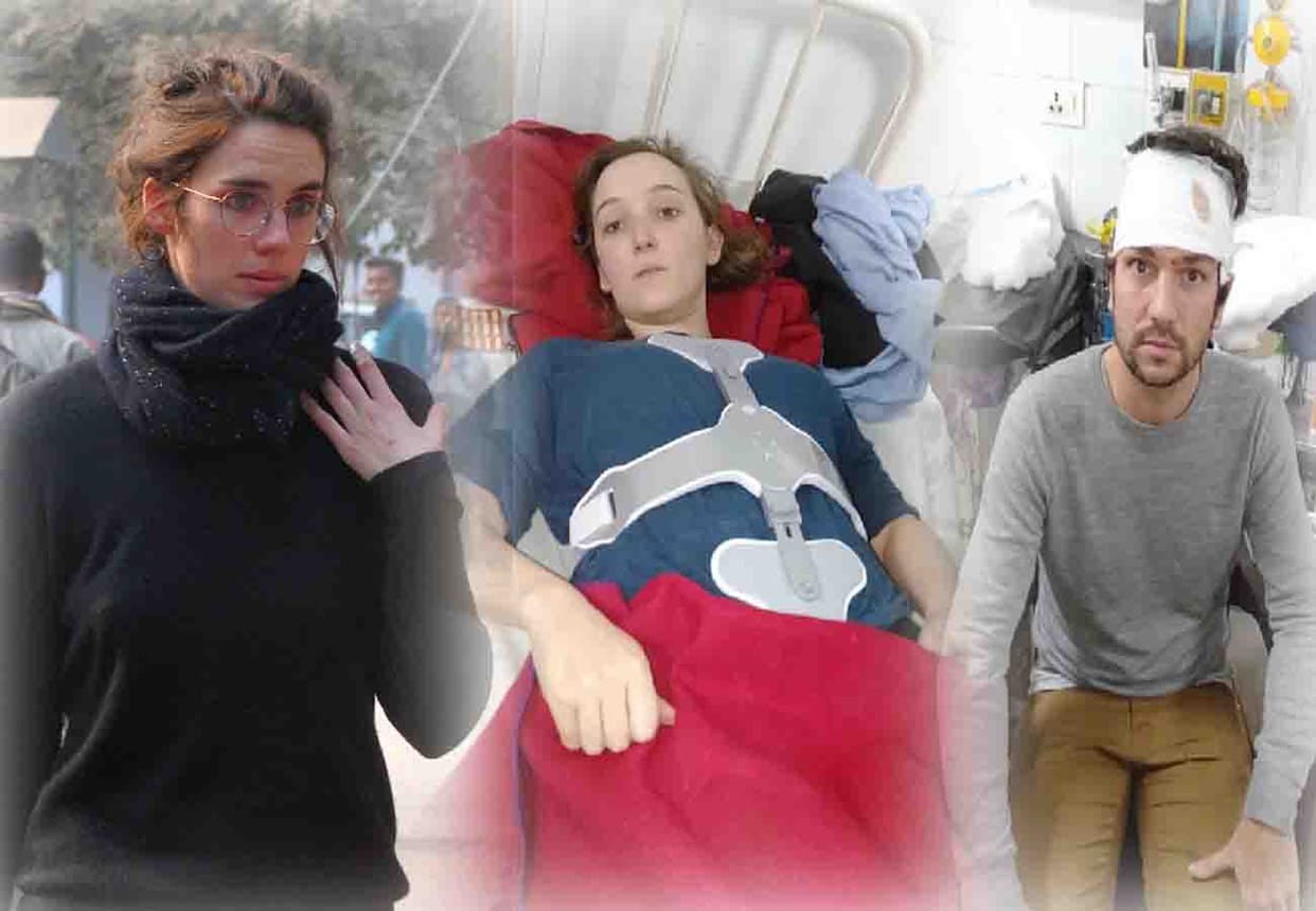4 injured including two foreigners in DCM bus collision