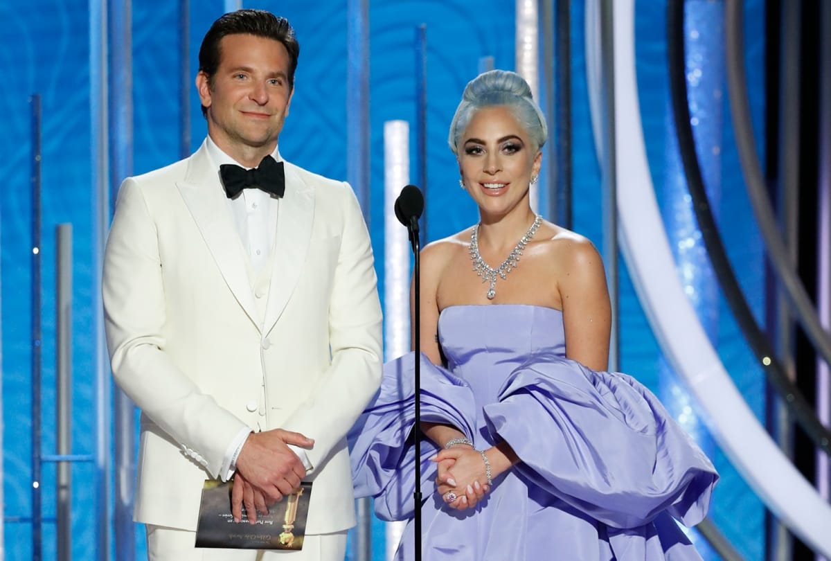 Golden Globe Awards 2019 Lady Gaga matches her hair colour with dress