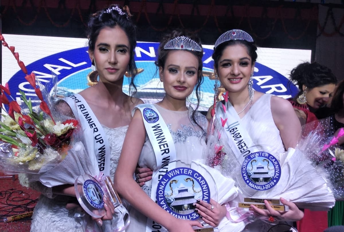 Chamba girl Palak Sharma wins Manali Winter Queen Crown  Manali Winter Carnival 2019