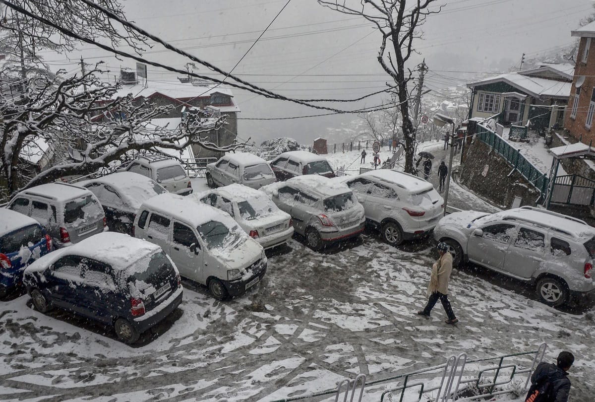 In the mountains up to five feet frozen snow, Plains chill