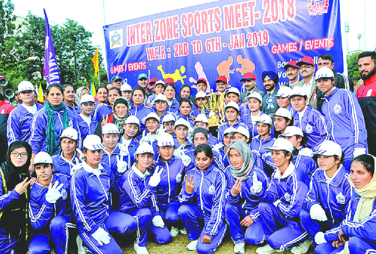 Jammu police inter zone sports meet 2018 finished, armed amd training zone were over all champion