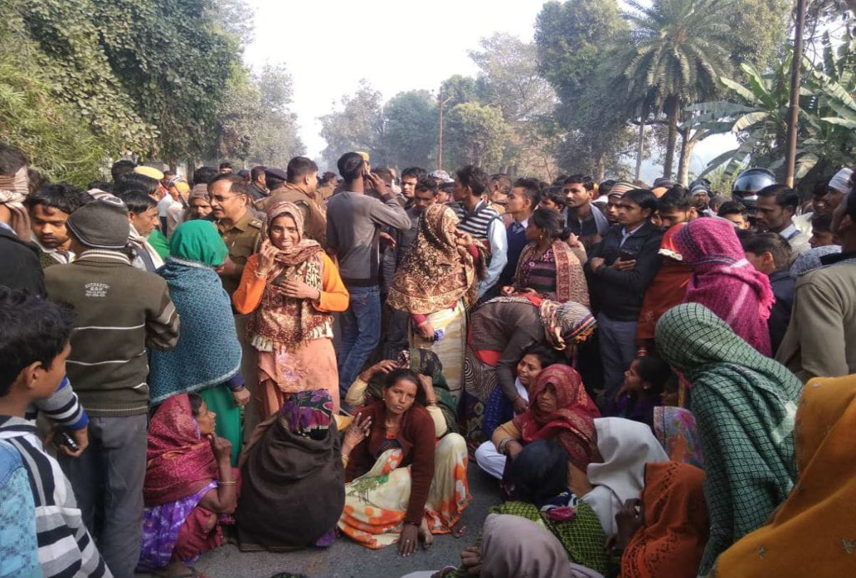school girl crushed to death by truck in mainpuri