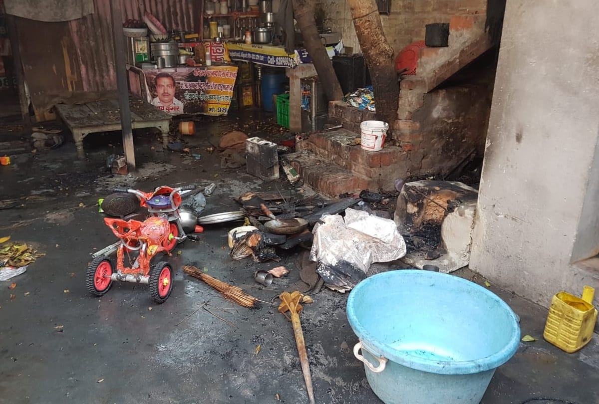 Four people injured when fire broke out in LPG gas cylinder