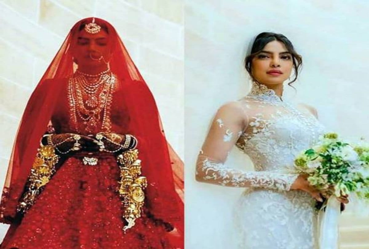 priyanka chopra gave priority to indian attire and culture she wore saree Sophie Turner wedding