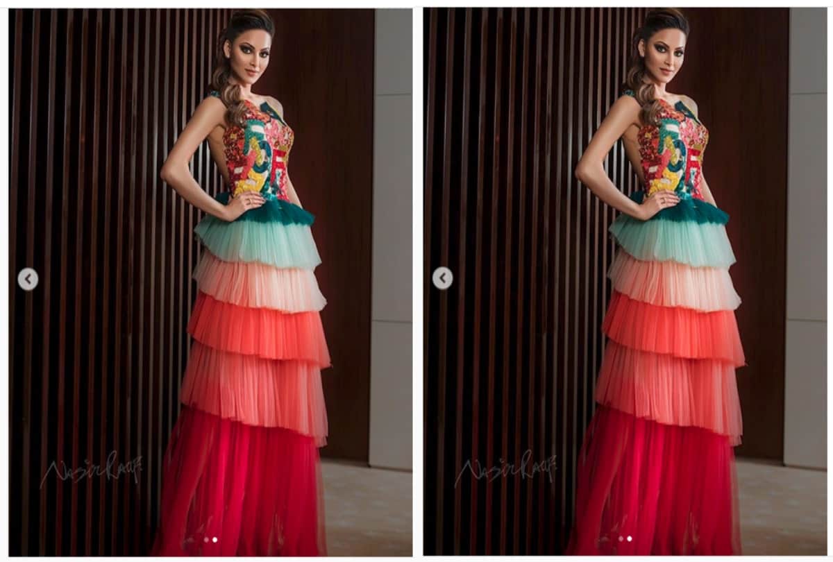 urvashi rautela troll on social media for wearing colorful gown