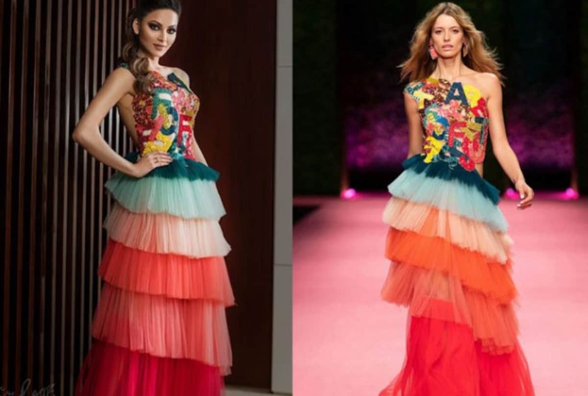 urvashi rautela troll on social media for wearing colorful gown