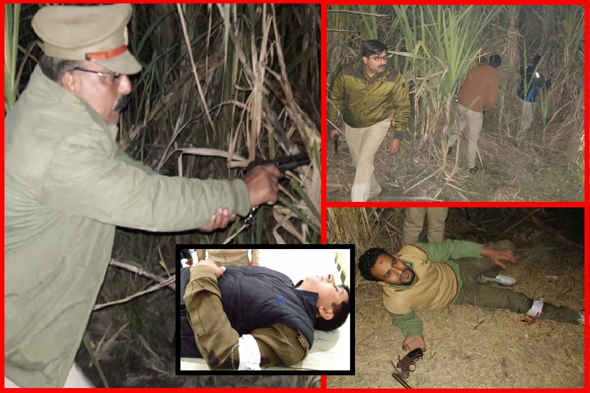 up police in active mode, three encounter in a day in Muzaffarnagar badmash arrested