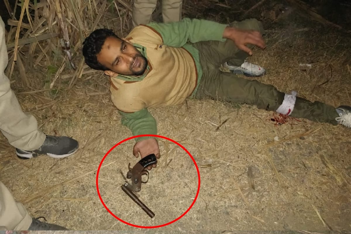 up police in active mode, three encounter in a day in Muzaffarnagar badmash arrested