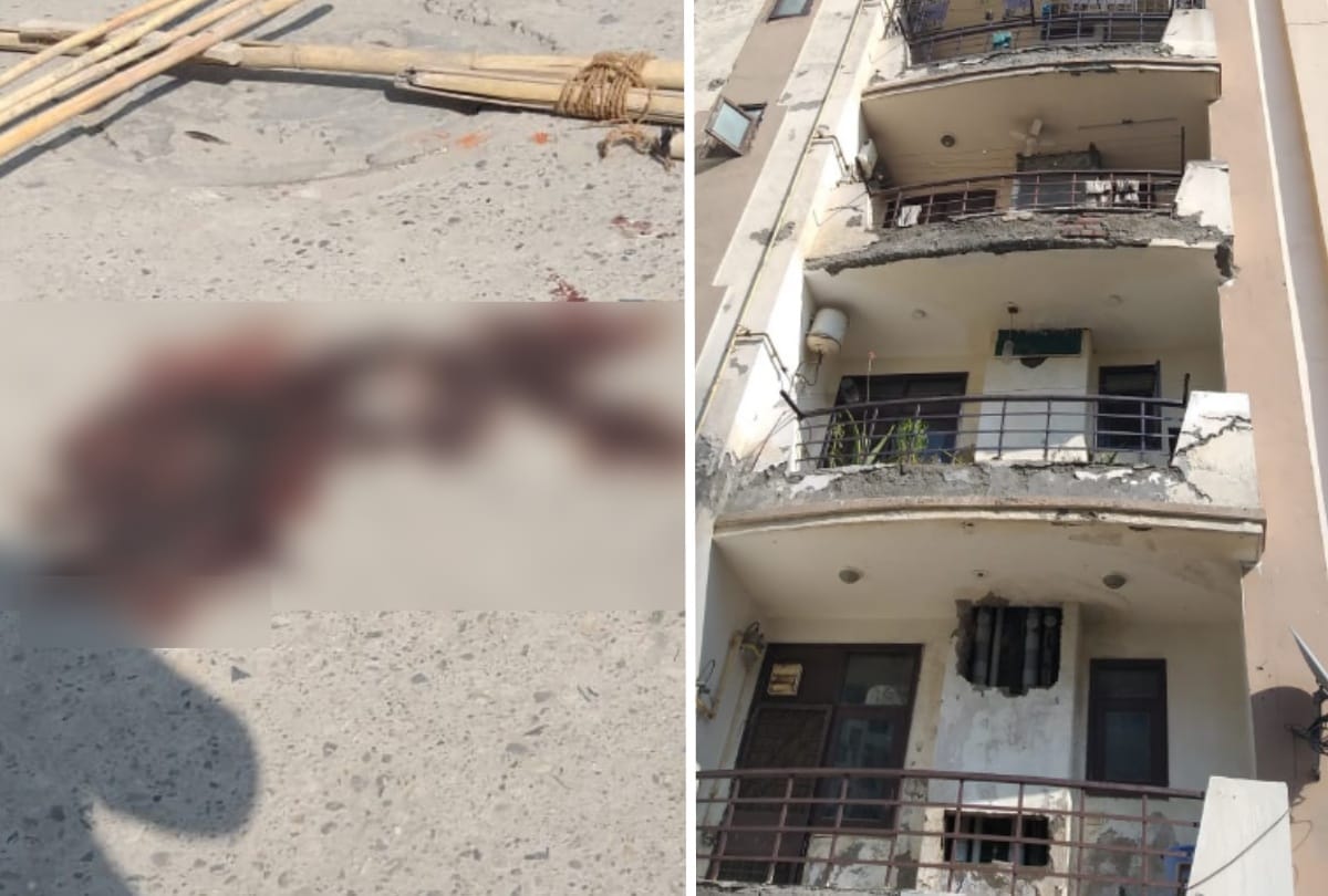 thief fell from ninth floor of ambaji apartment ghaziabad to death police probing case all update