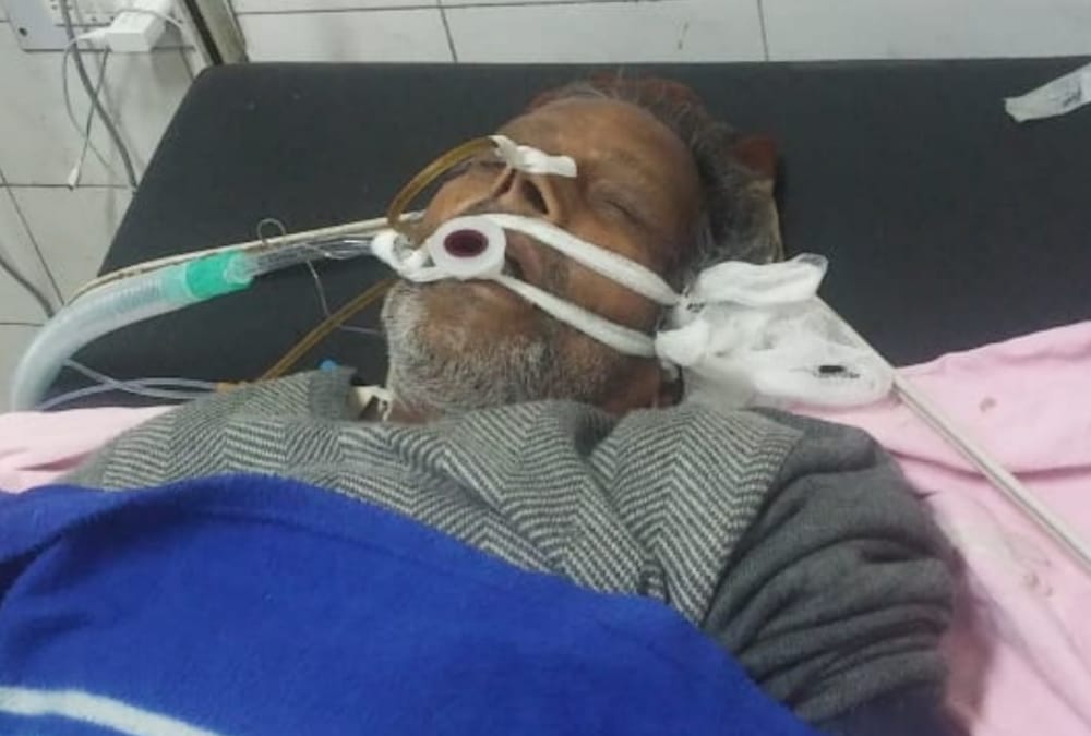 padmshree krishan ram chaudhary did not get ventilator in kgmu.