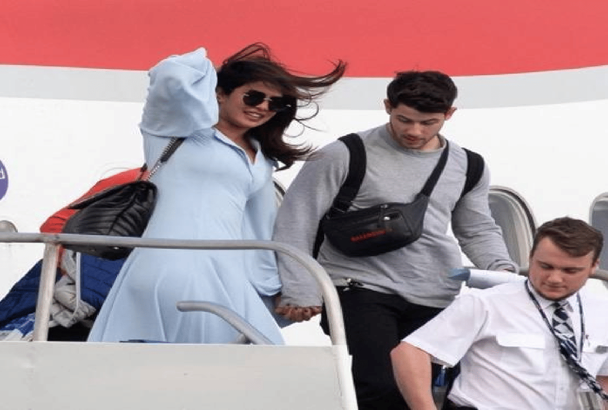 Priyanka Chopra and Nick Jonas now landed in caribbean for honeymoon spotted at airport
