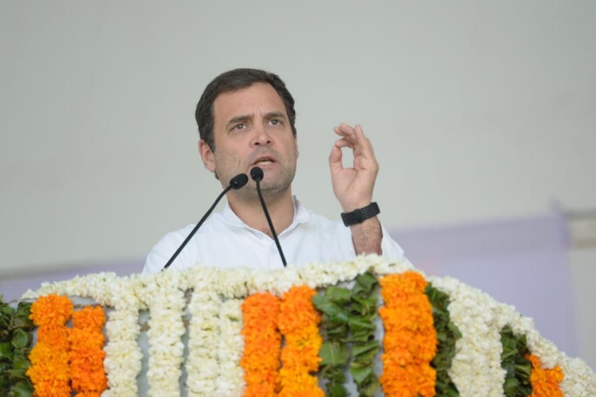 rahul gandhi criticizes narendra modi and says he tells a lie.