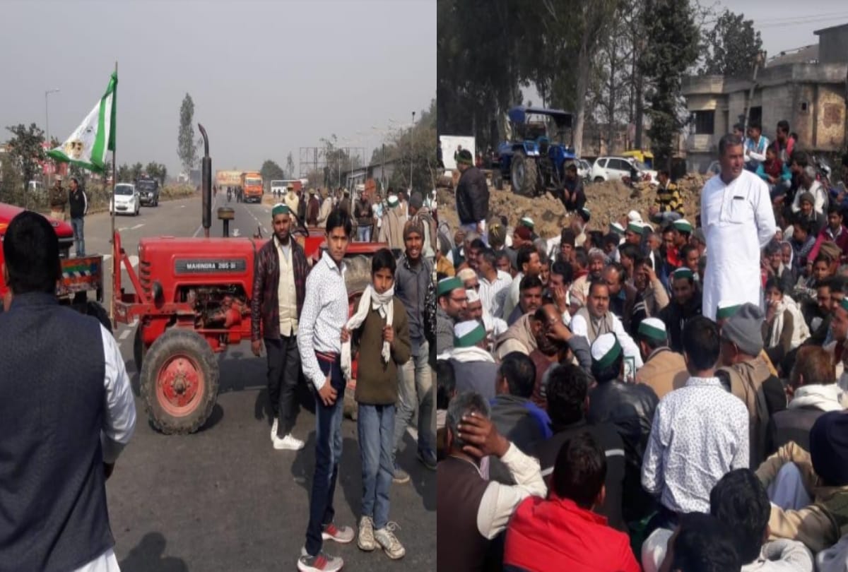 Bhikiyu demand for compensation for land acquisition, highway jam, heavy police force deployed