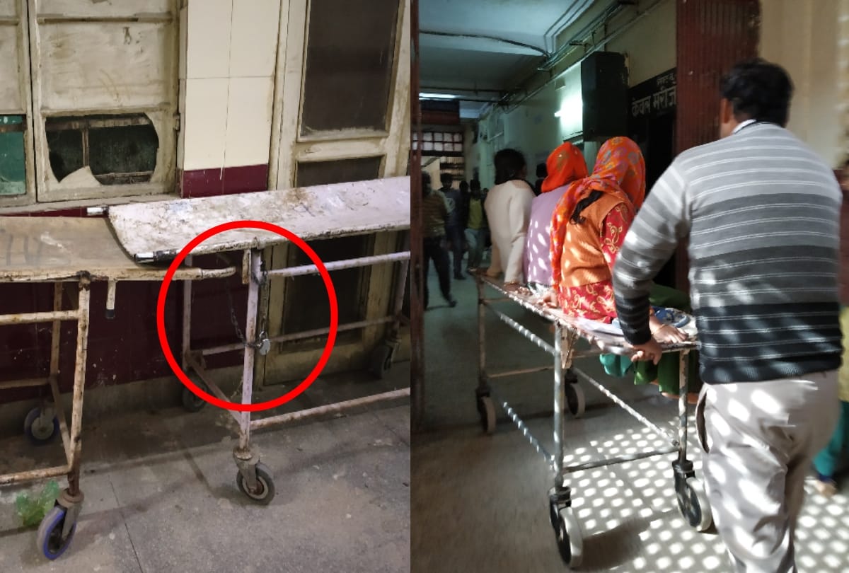 health claims failed in meerut, three patients on one stretcher somewhere  no medicine