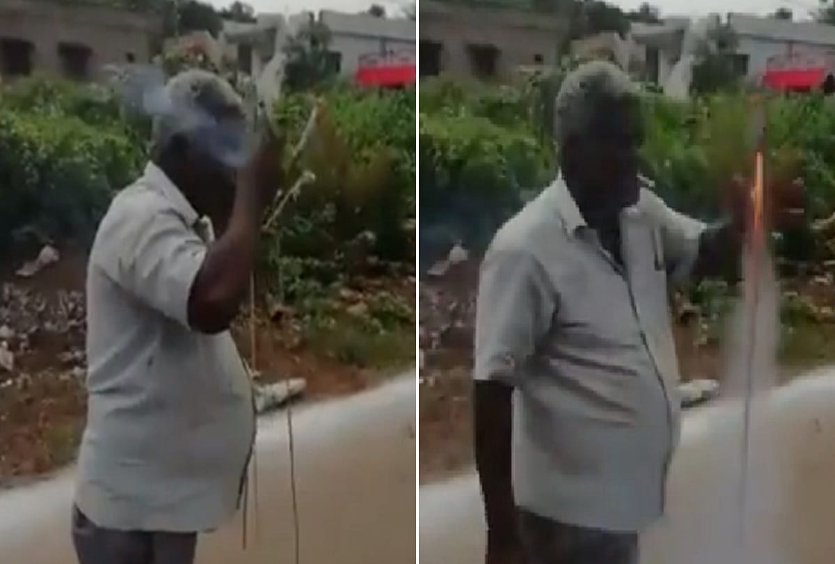 viral video watch rocket launcher man who fires rocket crackers using cigarette