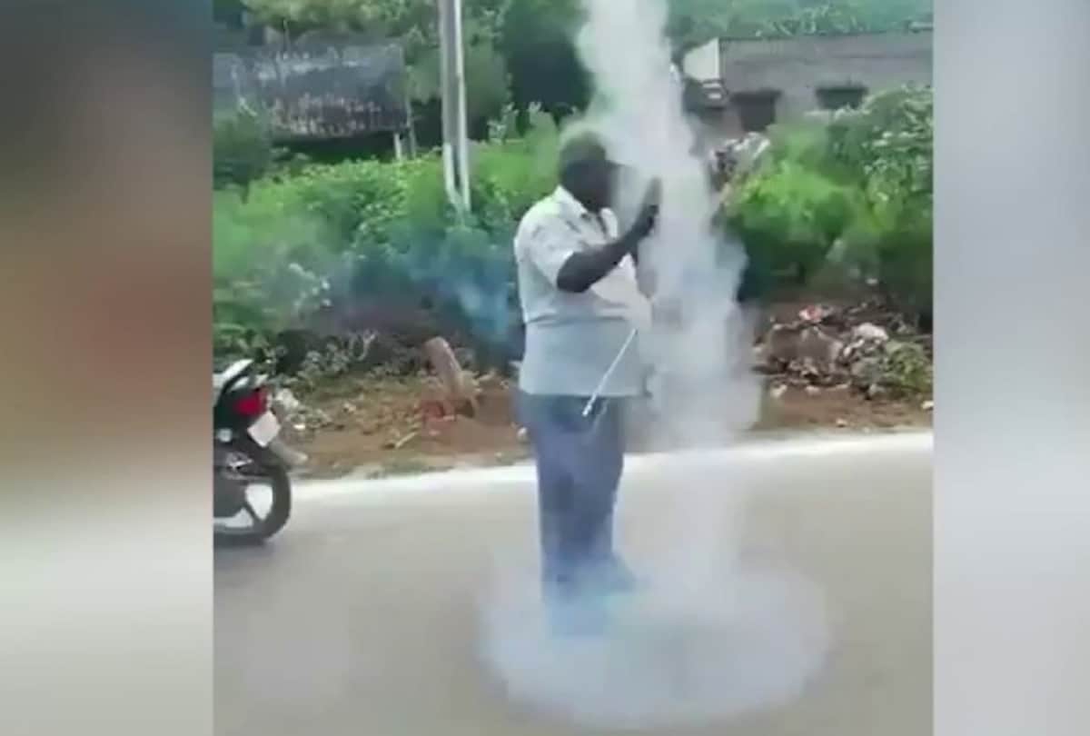 viral video watch rocket launcher man who fires rocket crackers using cigarette