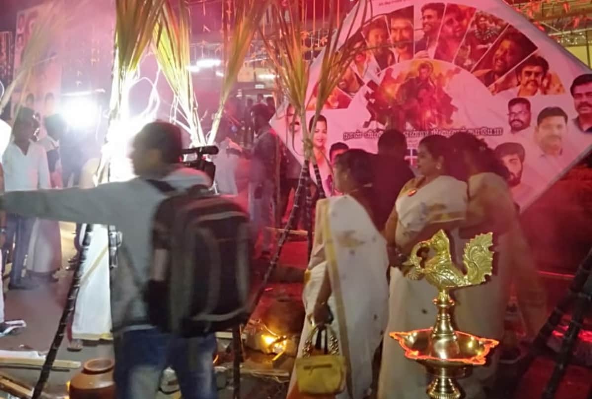 rajinikanth fan gets crazy outside theatre which screened petta movie