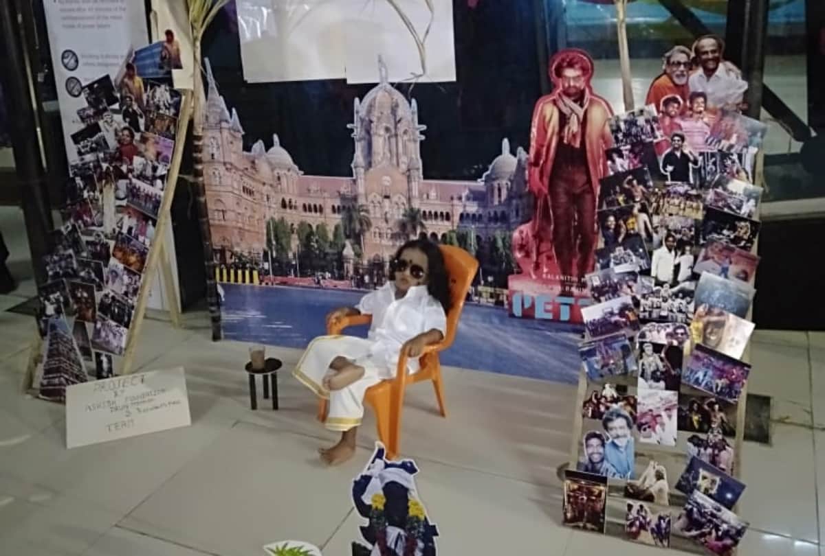 rajinikanth fan gets crazy outside theatre which screened petta movie