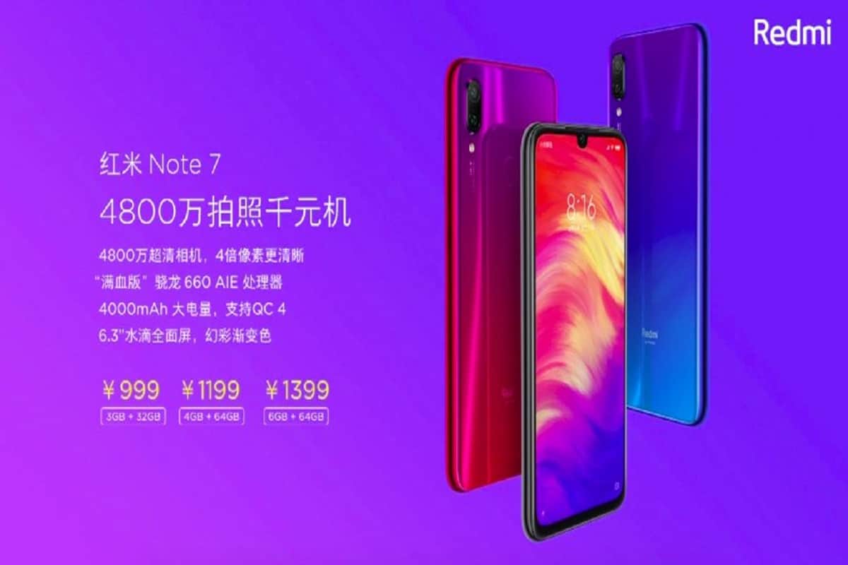 Xiaomi launched Redmi Note 7 with 48 Megapixel Rear camera, Know price and specifications