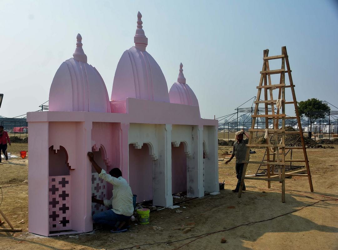 kashi vishwanath image print on dhast kala sankul