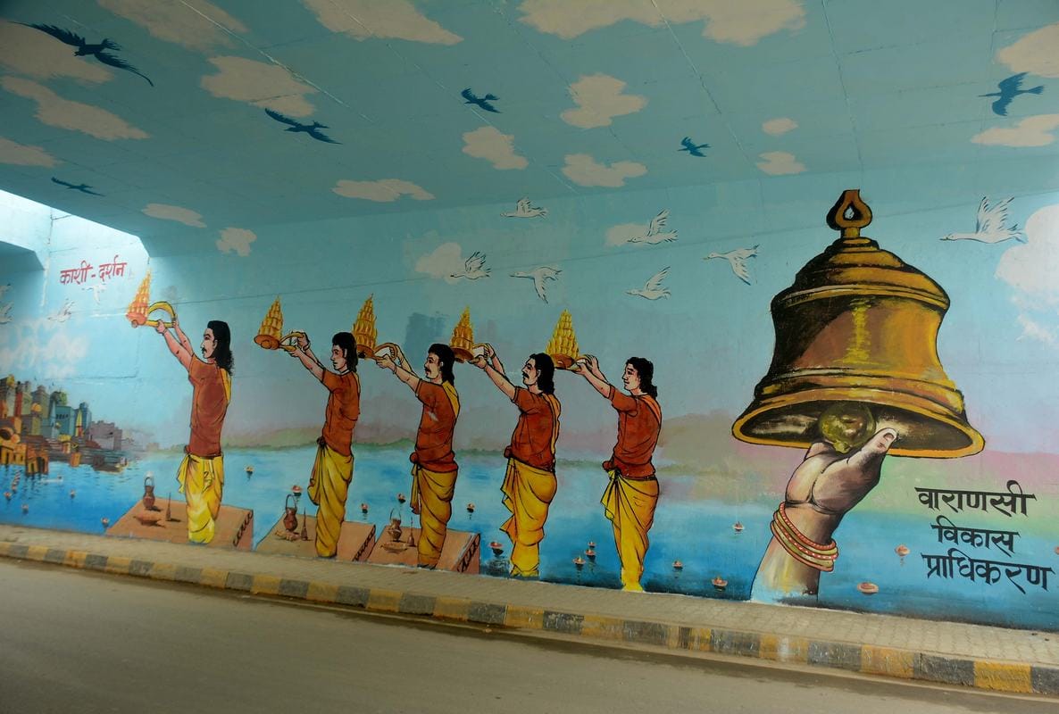 kashi is decorated for pravasi guest every wall will tell story of city