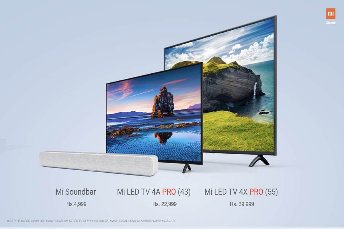 Xiaomi Mi TV 4X Pro 55-Inch, Mi TV 4A Pro 43-Inch Launched in India, Know price and specifications