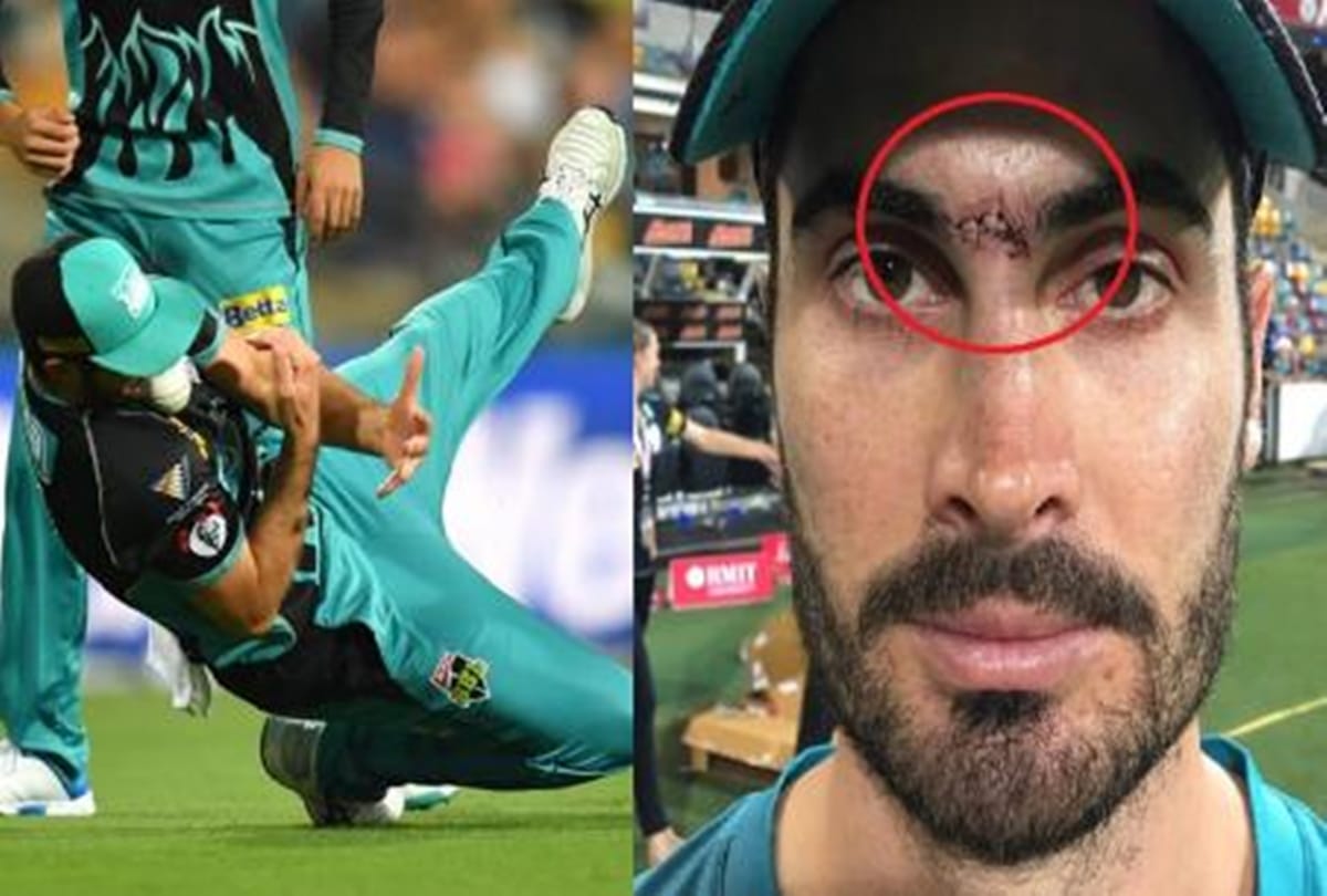 VIDEO: Ben Cutting drops a catch into his own face against the Renegades